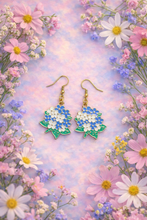 Load image into Gallery viewer, Hydrangea Zodiac Earrings – Libra Inspired Floral Dangles ✨
