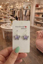 Load image into Gallery viewer, Purple Butterfly Dangle Earrings 🦋✨
