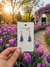 Load image into Gallery viewer, 💜 Lavender Tulip Earrings 🌷
