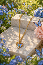 Load image into Gallery viewer, Butterfly Heart Necklace – Gold Dainty Pendant Necklace 🦋✨
