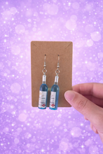 Load image into Gallery viewer, Blue Wine Bottle Earrings
